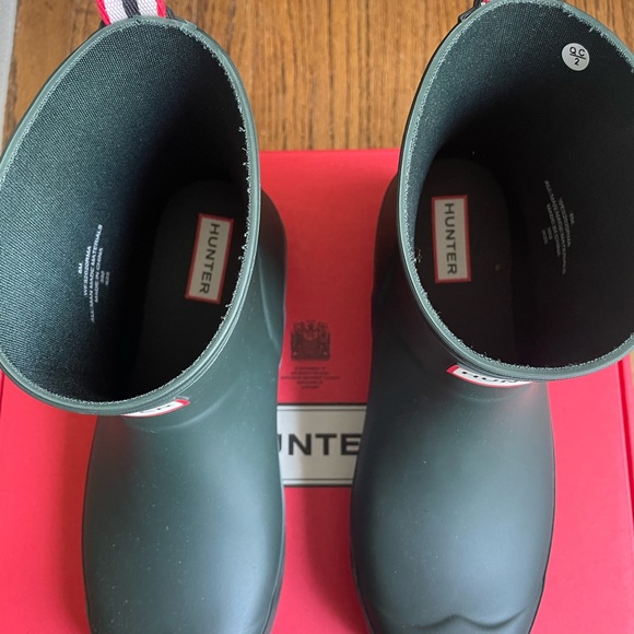 Hunter Dark Green Ankle Rain Boots - Picture 3 of 8